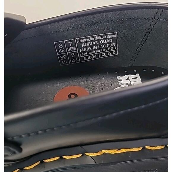 NWT Dr. Martens Tassel Loafers Black Leather Platform M7/W8 Goth Y2K - Picture 7 of 13